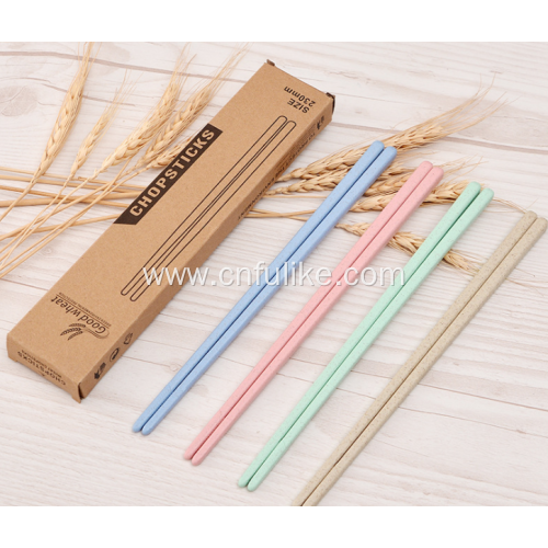 4 Pairs Healthy Wheat Straw Chopsticks